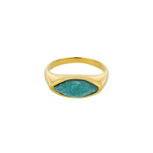 Gold Vermeil Amazonite Marquise Ring