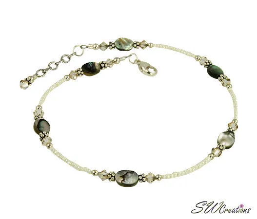 Golden Shadow Abalone Shell Anklet