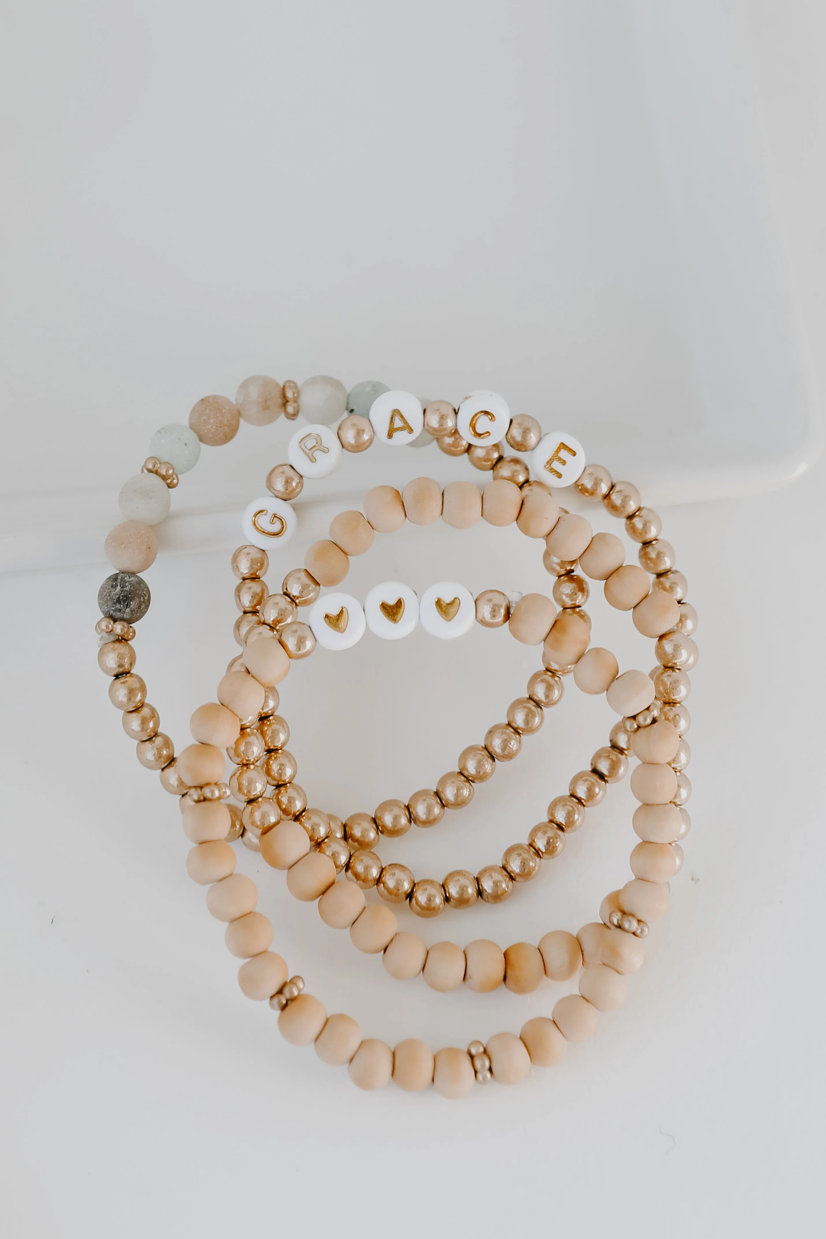 Grace Heart Beaded Bracelet Set