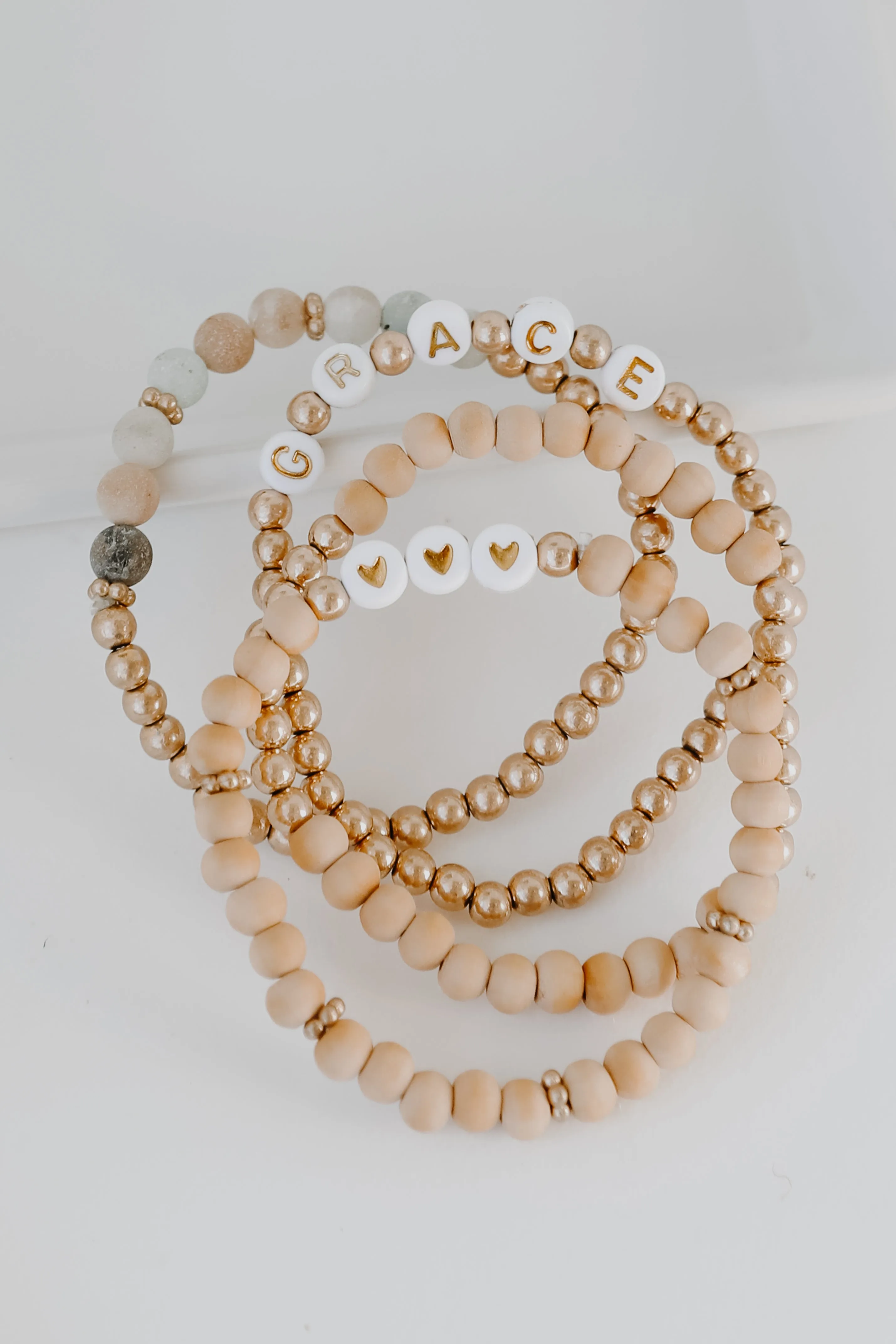 Grace Heart Beaded Bracelet Set