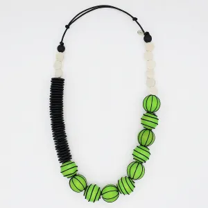 Green Anaya Wrapped Bead Necklace