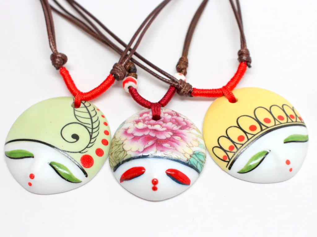 Hand-made Artistic Face Necklace