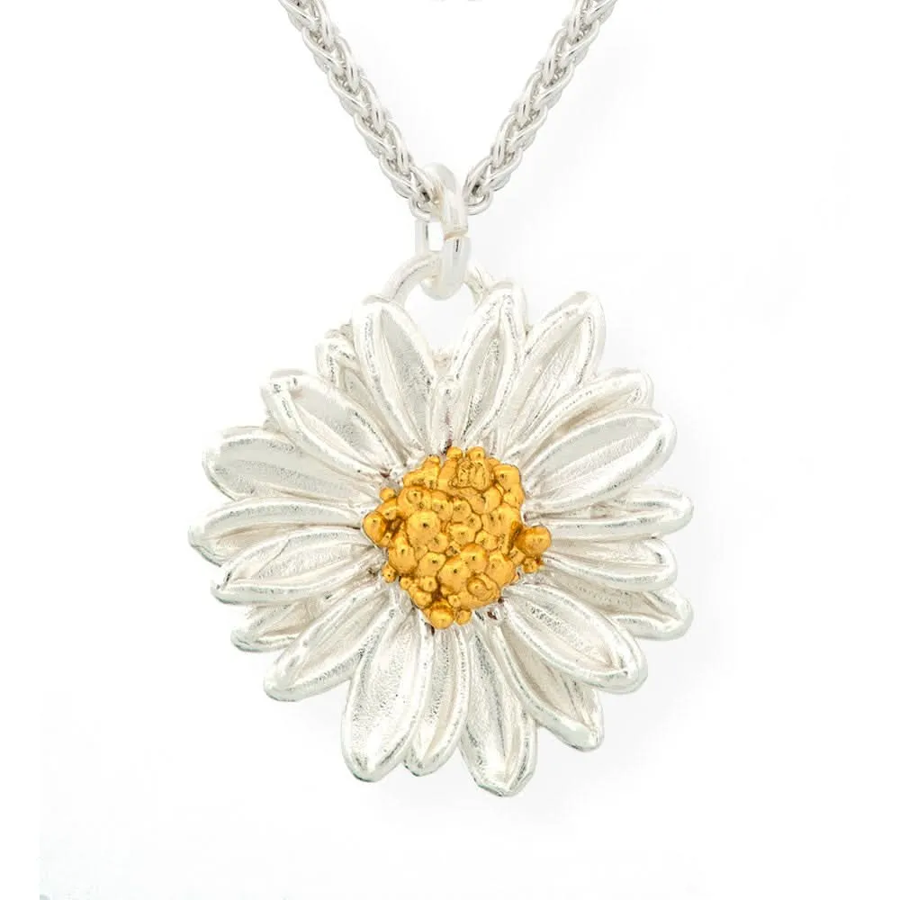 Handmade Gold Plated Silver Daisy Field Necklace