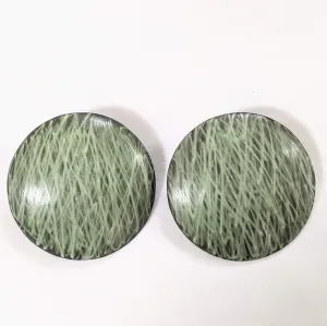 Large Grass Disc Earrings