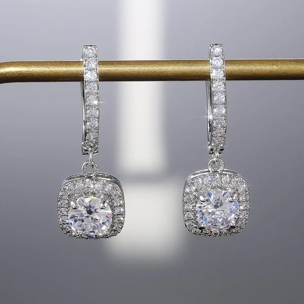 Micropaved Zirconia Versatile Earrings(MAC191)