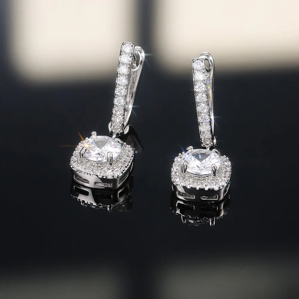 Micropaved Zirconia Versatile Earrings(MAC191)