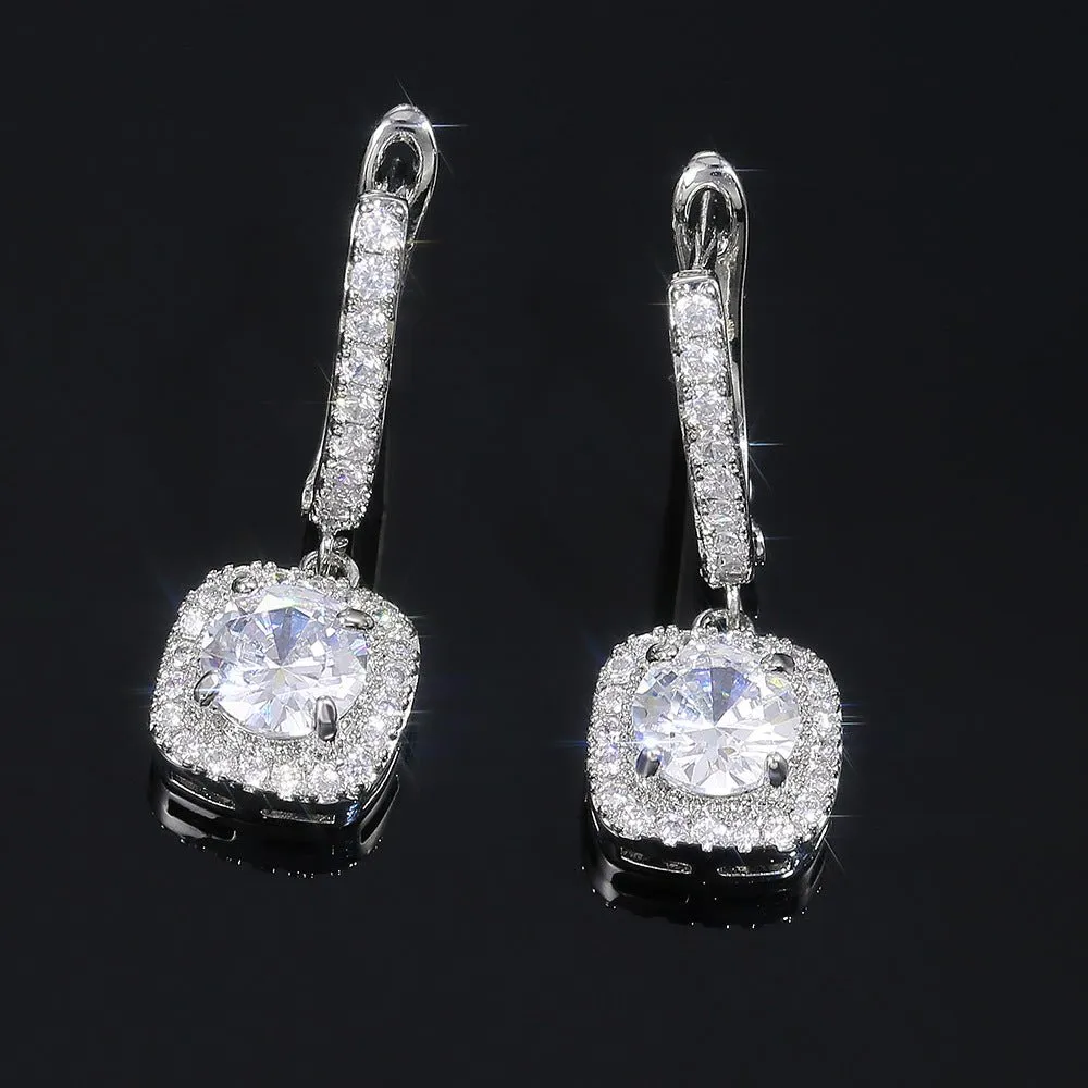 Micropaved Zirconia Versatile Earrings(MAC191)