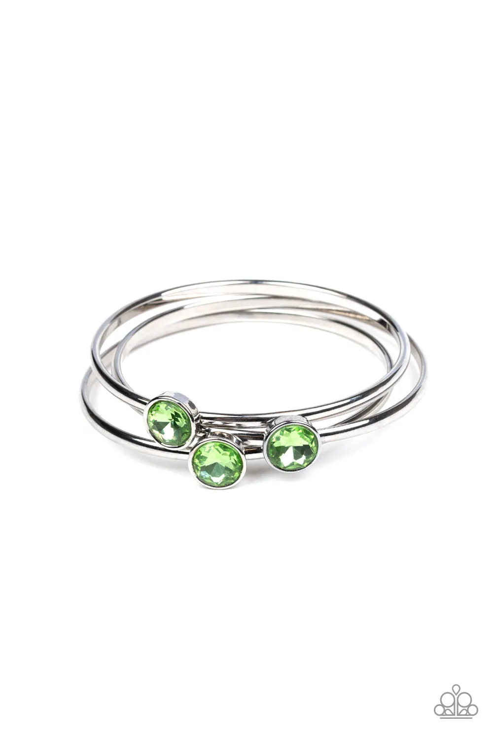 Open Door Jewelry - Be All You Can BEDAZZLE - Green Bracelet - Paparazzi Accessories