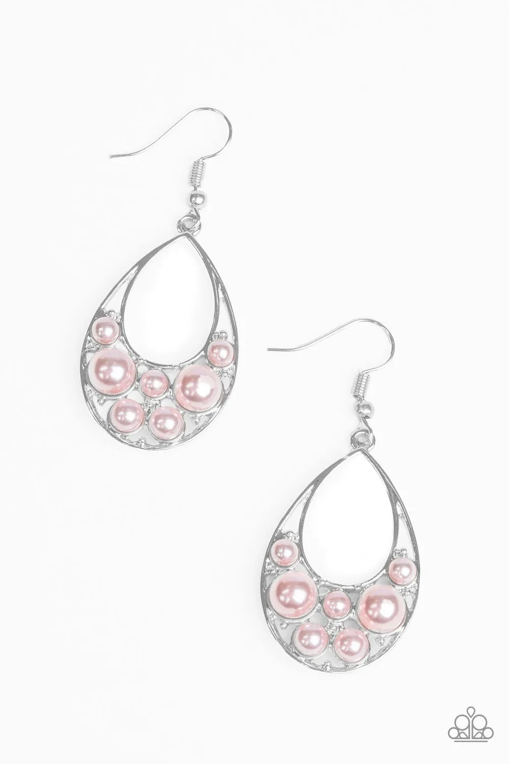 Paparazzi Pearl Pop - Pink Earrings