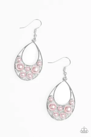 Paparazzi Pearl Pop - Pink Earrings