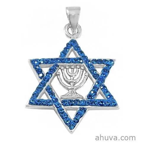 Pendant Star Of David And Menorah