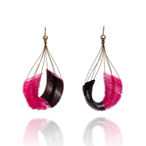 Pink Sequin Cascade Earrings