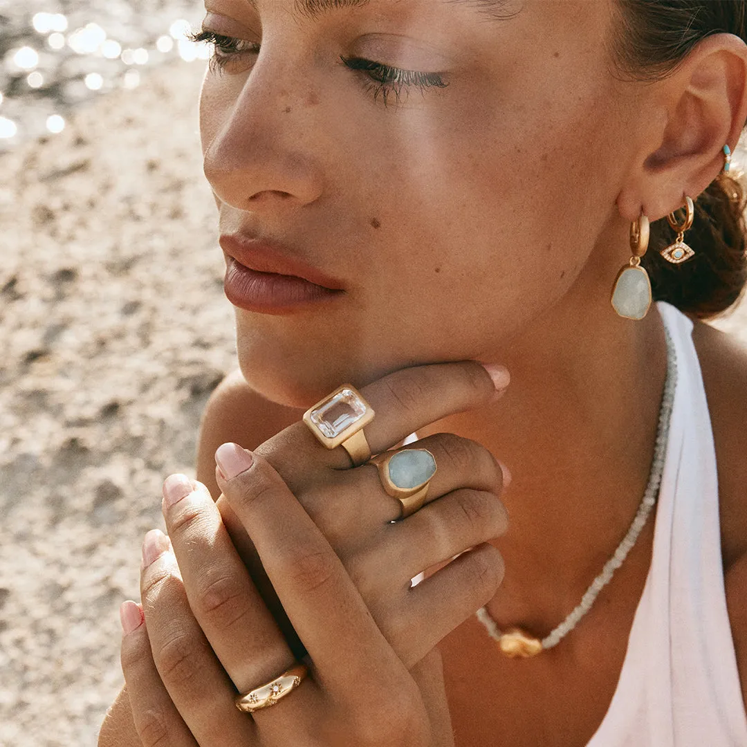 QUARTZ DECO COCKTAIL RING