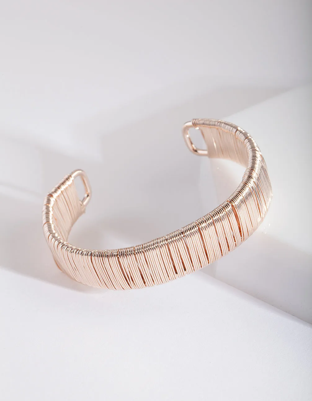 Rose Gold Wire Cuff Bracelet