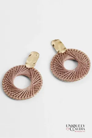 Shelyn Circle Drop Woven Earrings