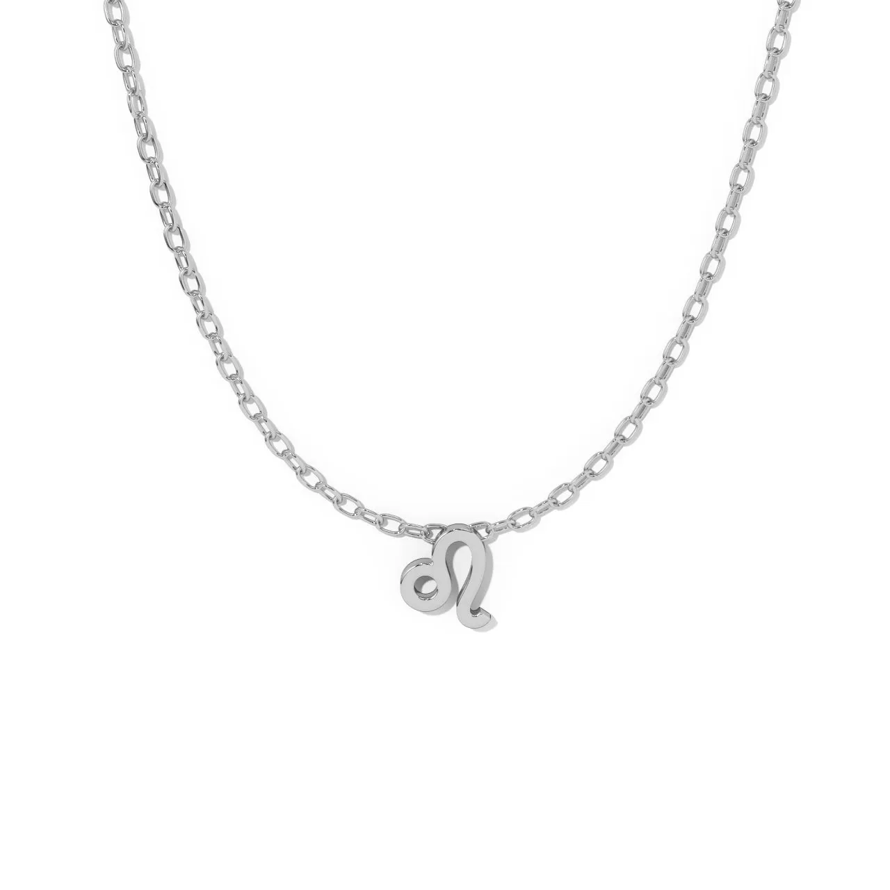 Silver Leo Zodiac Necklace