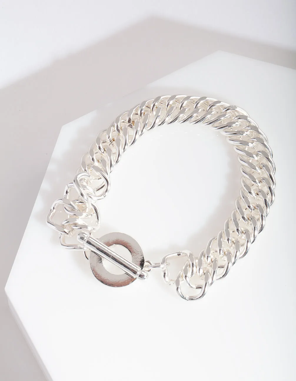 Silver Thick Chain Bracelet