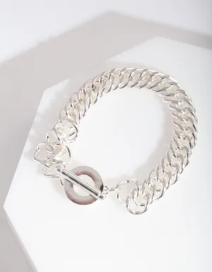 Silver Thick Chain Bracelet