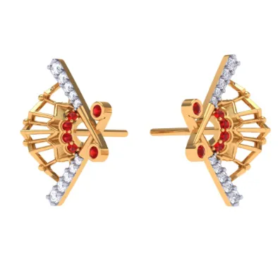 Sleek 22 Karat Gold Studs For Women