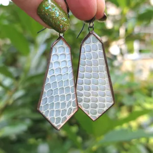 Snakeskin Shed Chandelier Earrings