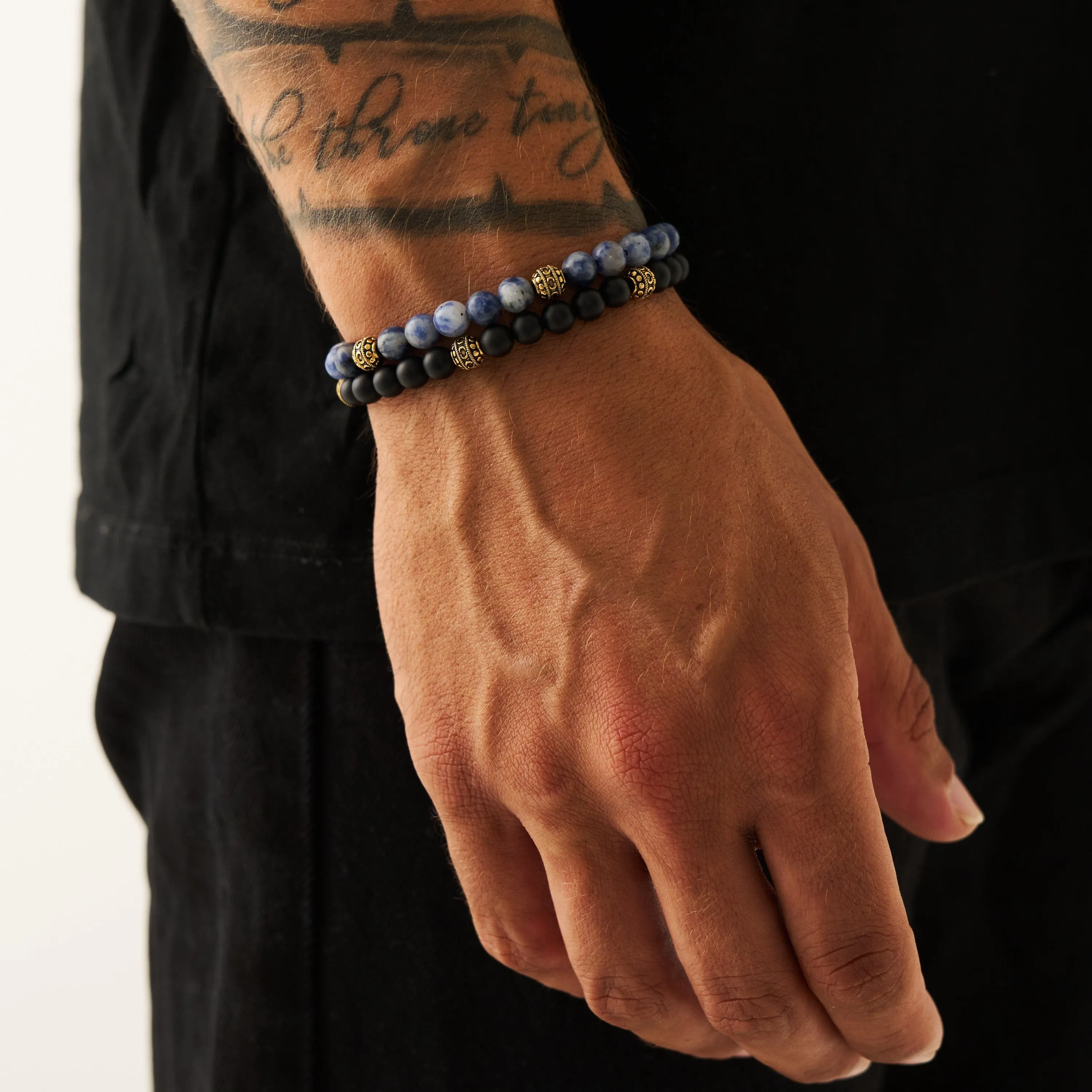 Sodalite Stone Bracelet (Gold)