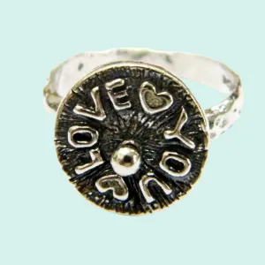 Sterling Silver Ring for Woman , Hippie Ring, Bohemian Rings,  Scripture Ring