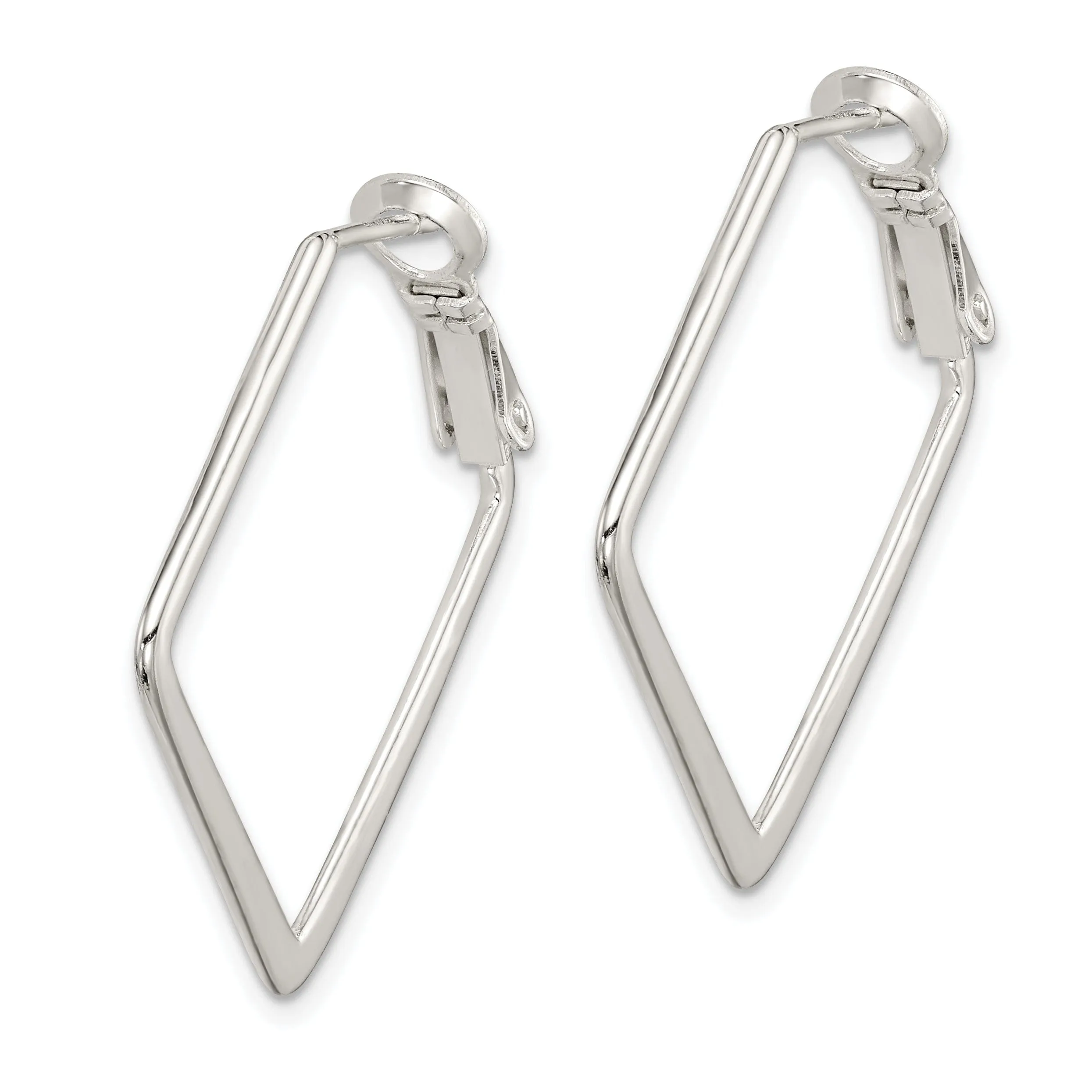 Sterling Silver Square Hoop Earrings