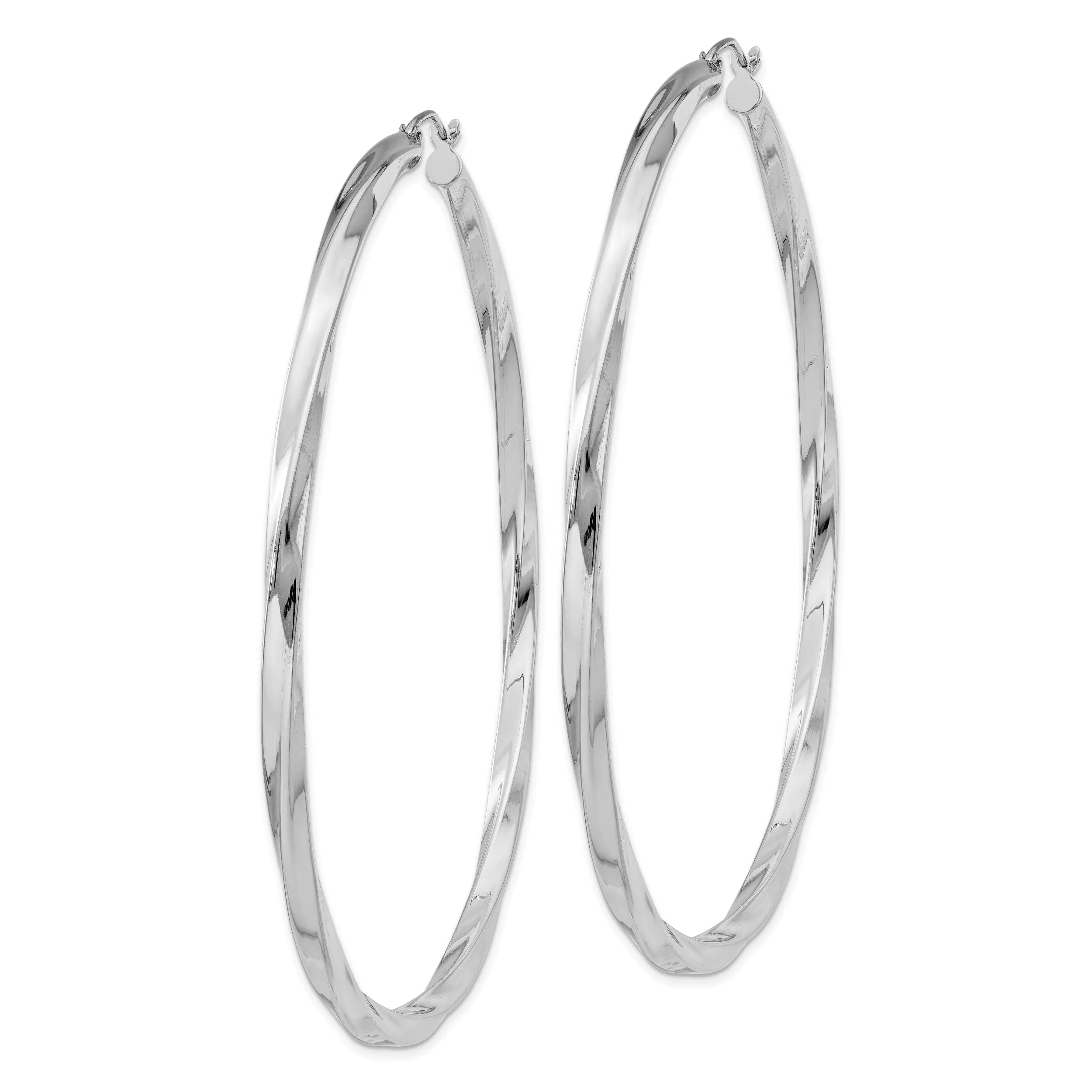 Sterling Silver Twisted Hoop Earrings