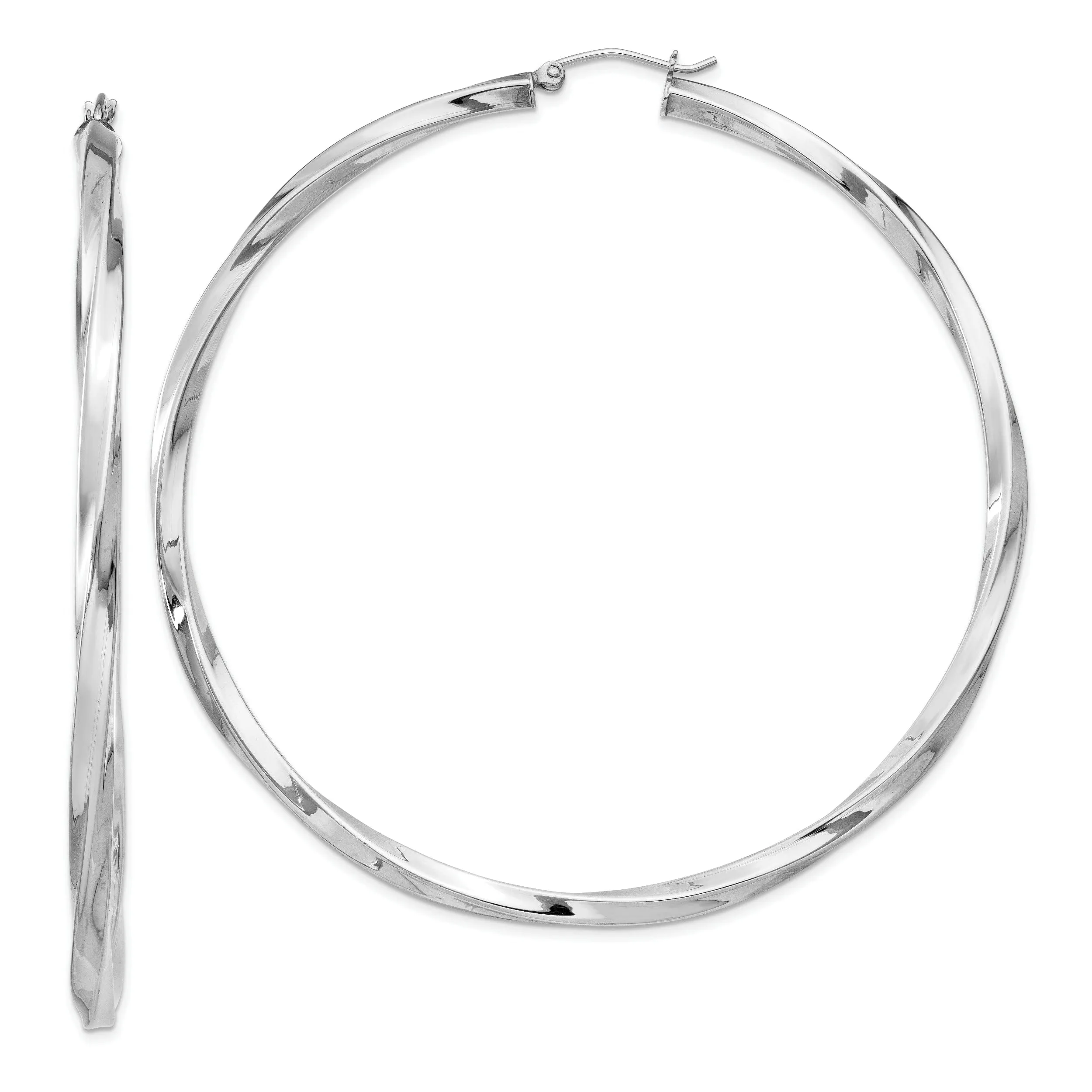 Sterling Silver Twisted Hoop Earrings