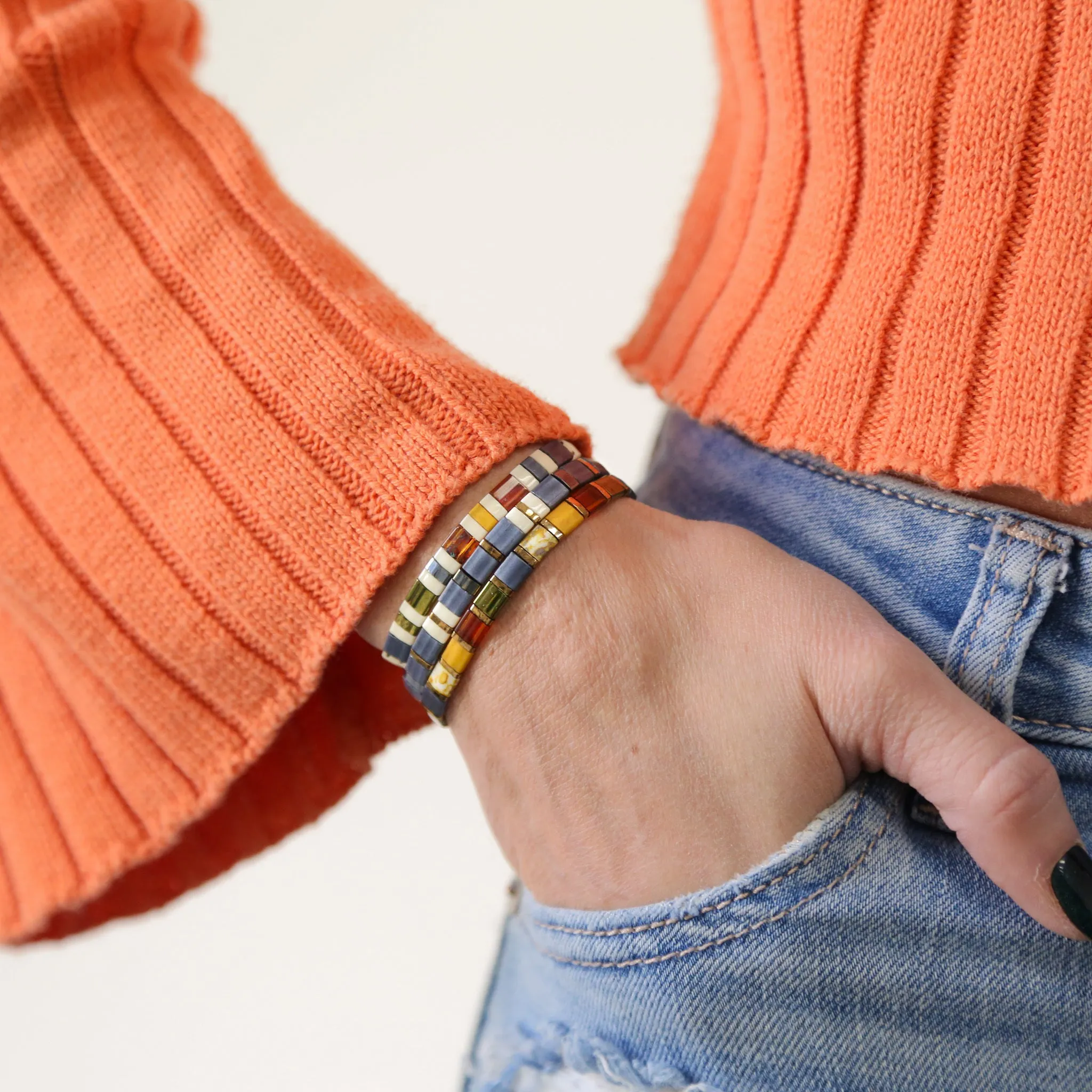 SWEATER WEATHER - Tila Bead Bracelets Stack