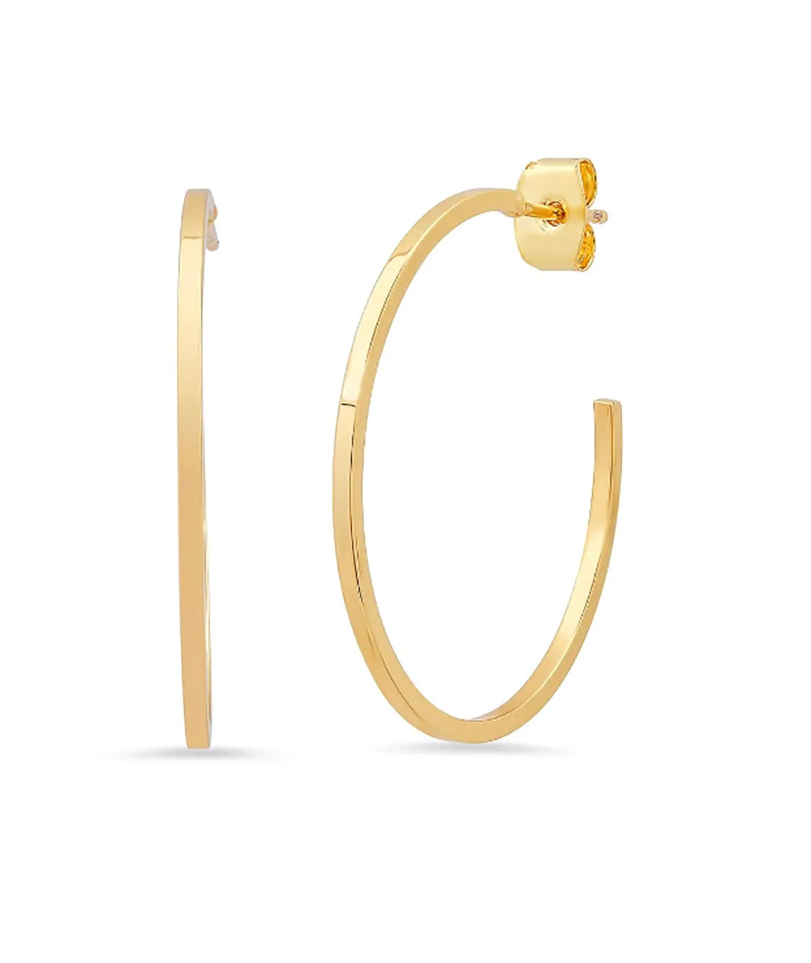 TAI Sleek Medium Gold Hoops