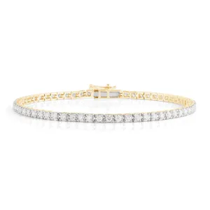 Tennis Bracelet with 2.00ct of Laboratory Grown Diamonds in 9ct Yellow Gold