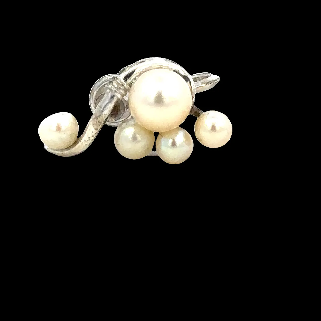 Timeless Elegance Silver Pearl Earrings presented in a Mikimoto Box