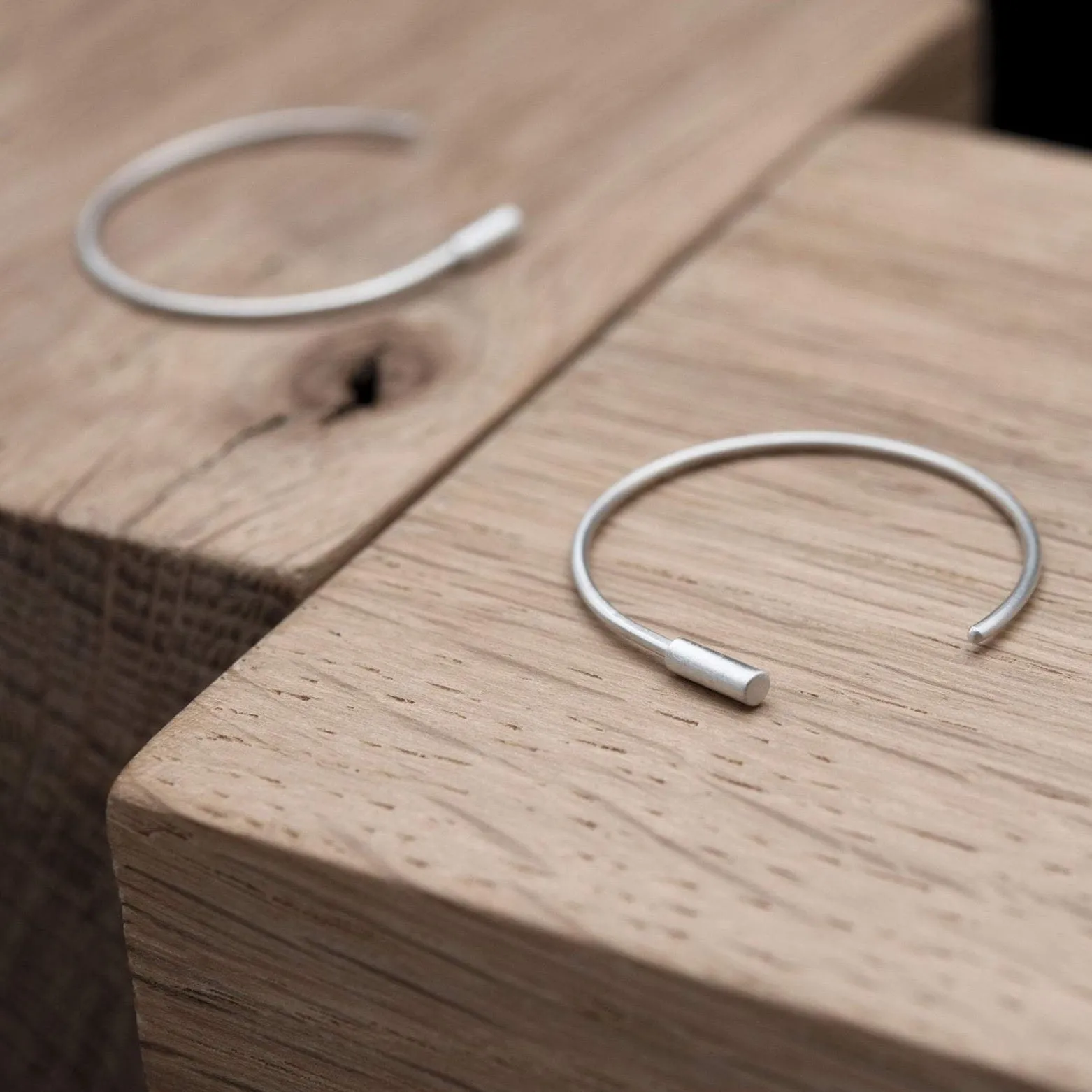 Timeless hoops in sterling silver N°13