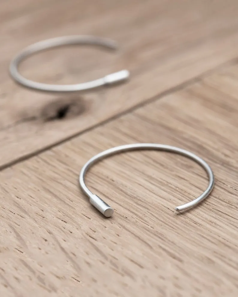 Timeless hoops in sterling silver N°13