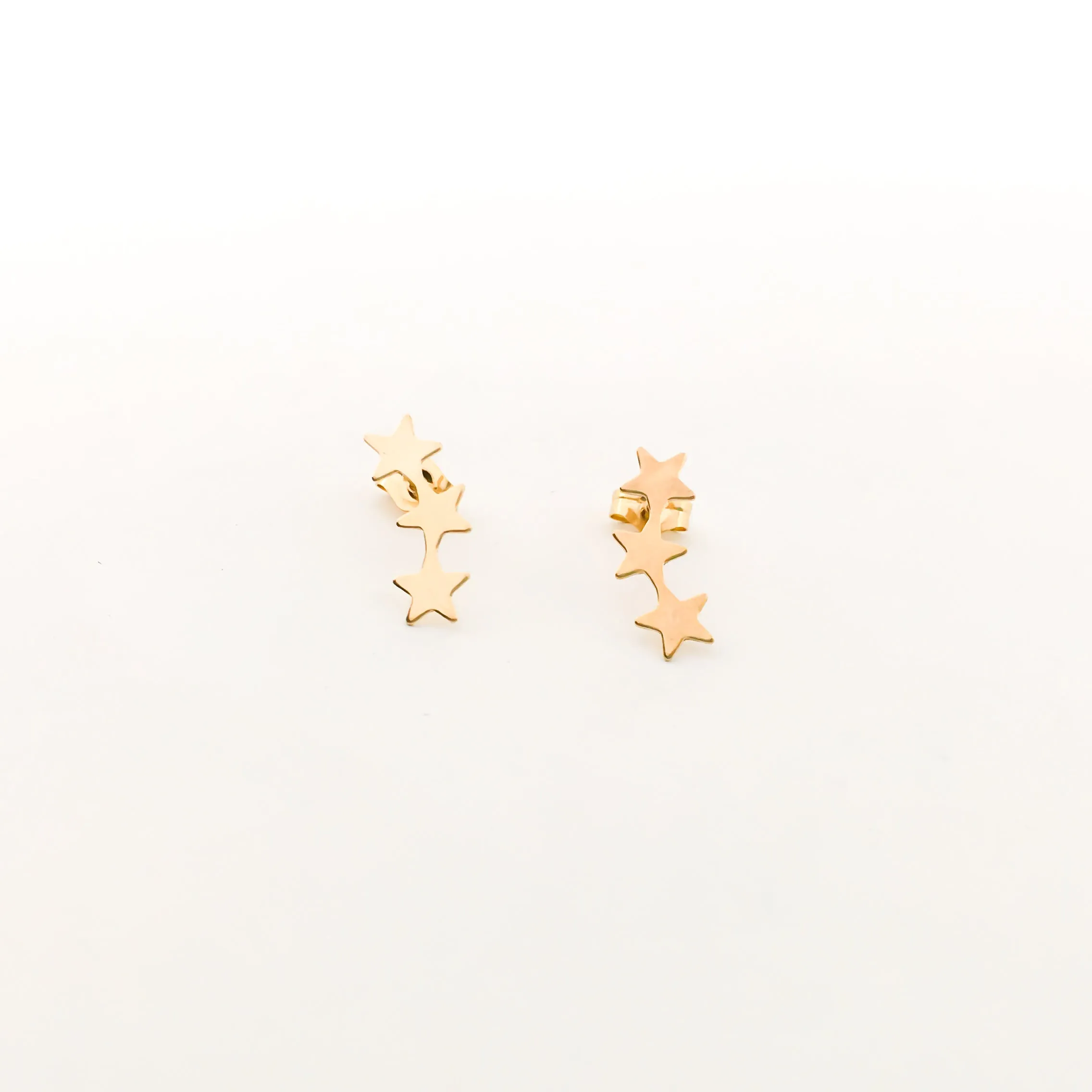 Triple Star Stud Earrings