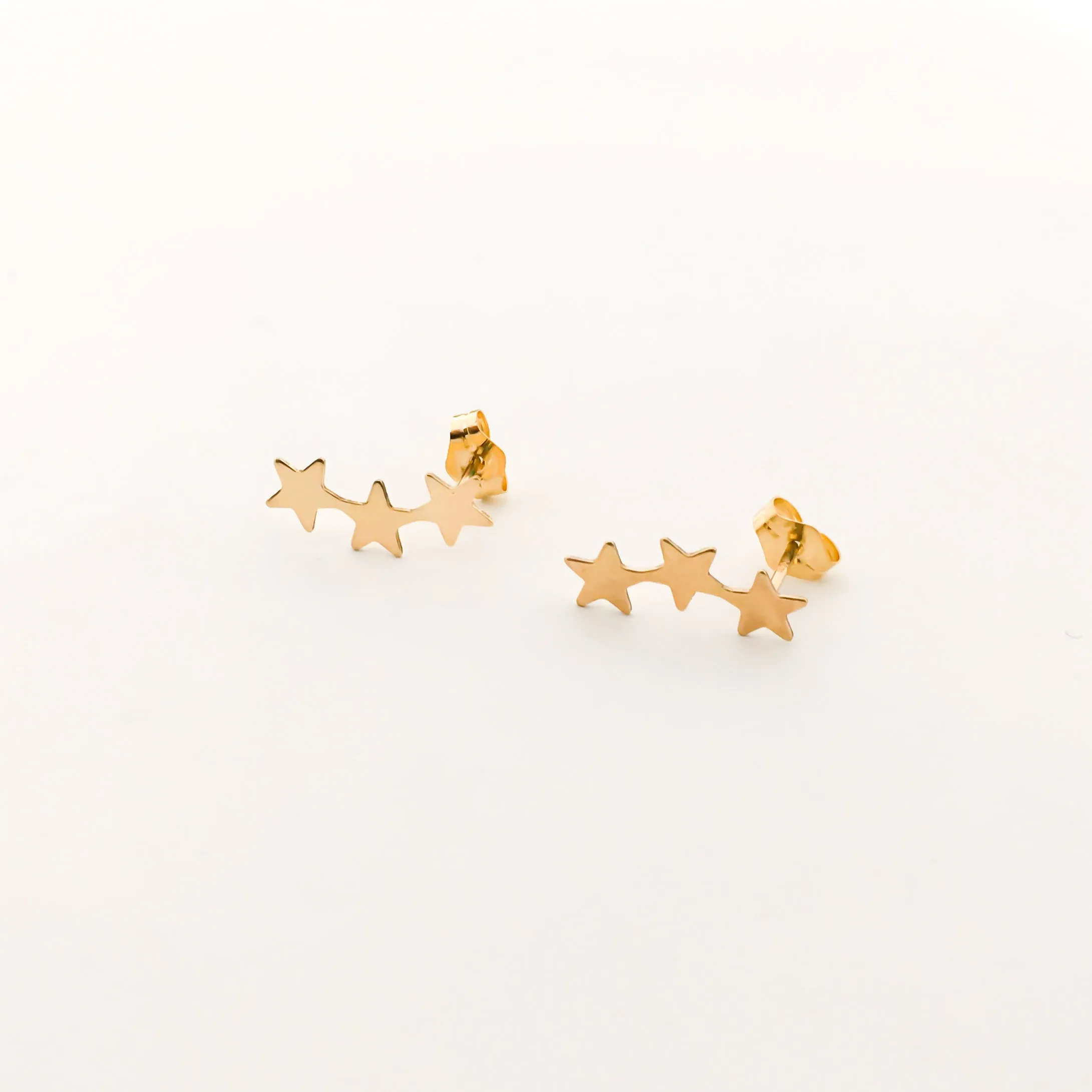 Triple Star Stud Earrings