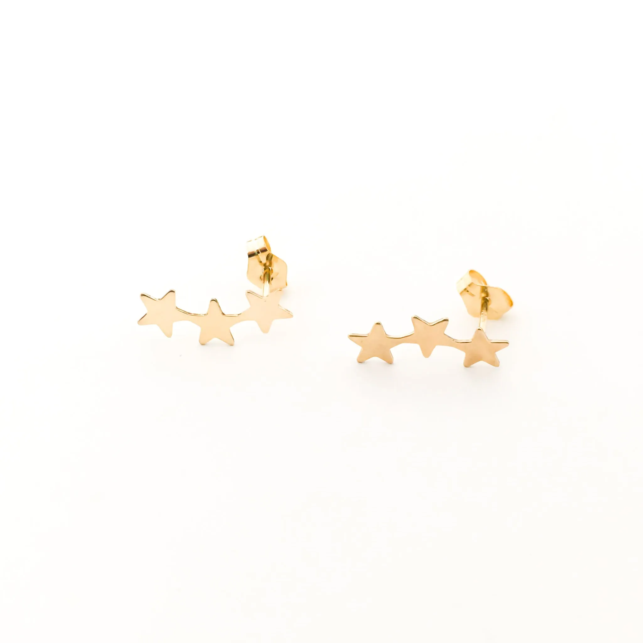 Triple Star Stud Earrings