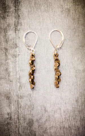 Tubii bronzed steel earrings