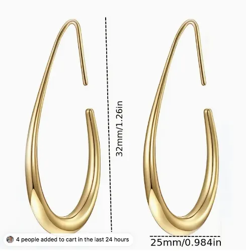 Vega Waterdrop Hoop Earrings