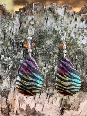 Zebra Striped Earrings